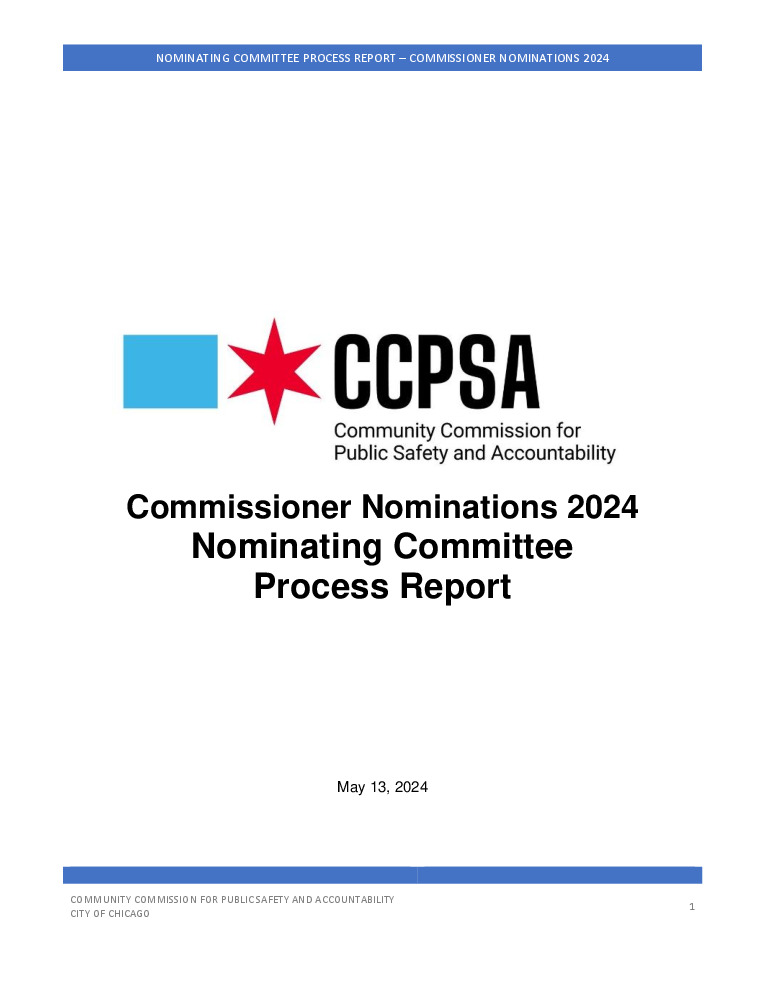 thumbnail of Nominating Committee Process Report — Commission Nominations 2024