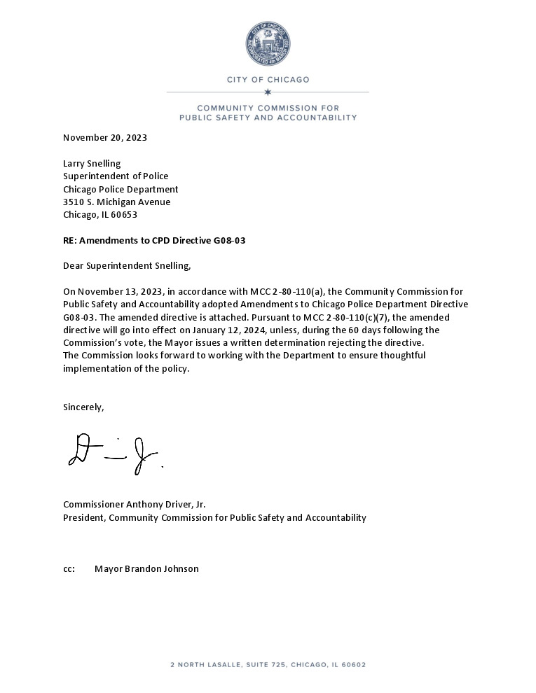 thumbnail of Notice to CPD – CCPSA Amendments to CPD Directive G08-03 Passage