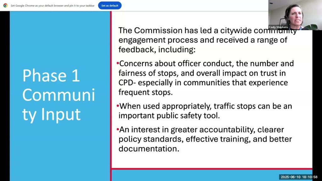 thumbnail of CCPSA Webinar- CPD Drafts Traffic Stop Policy and the Commission’s Response