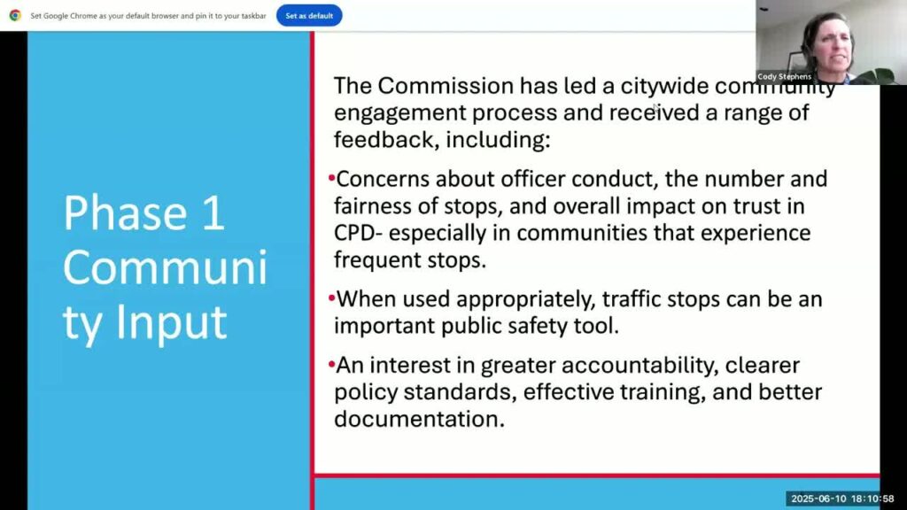 thumbnail of CCPSA Webinar- CPD Drafts Traffic Stop Policy and the Commission’s Response